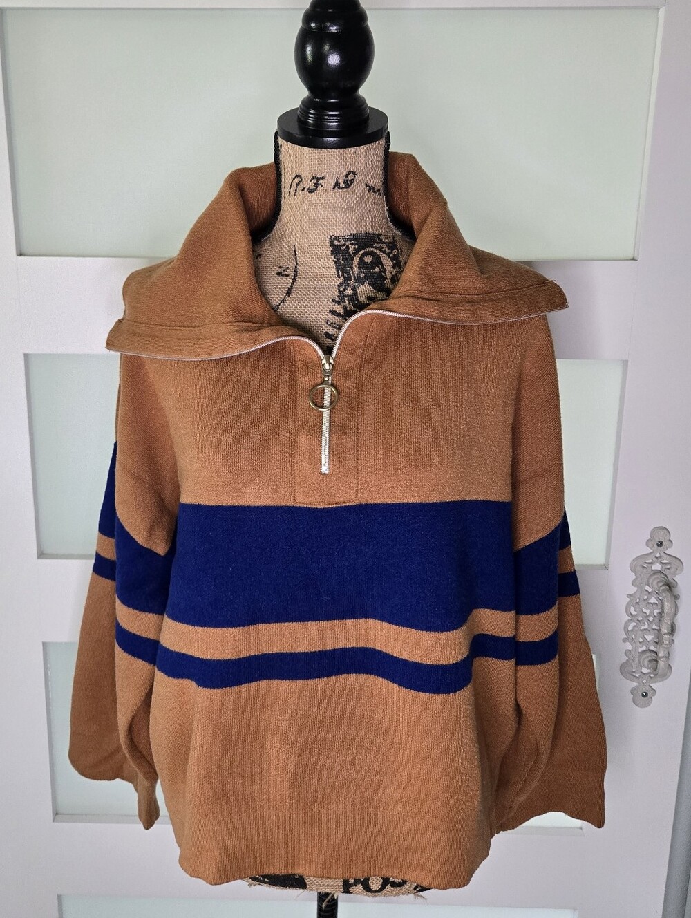 Mango Quarter Zip Sweater